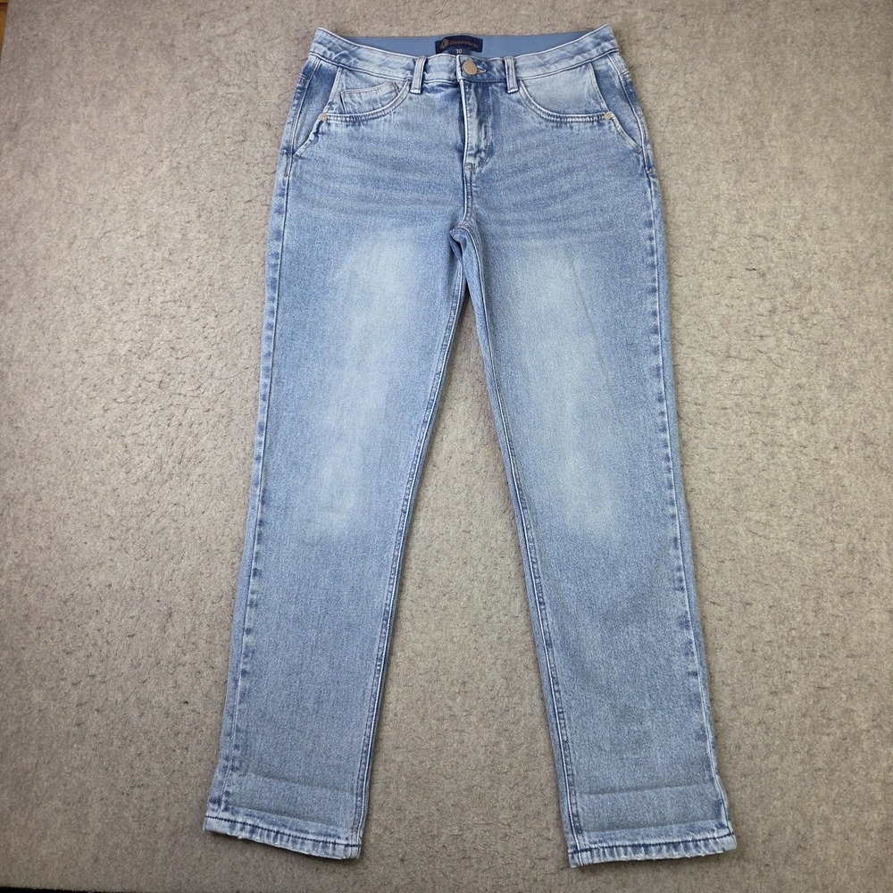 Democracy Ab Solution Mom Jeans Womens 10 Blue Light Wash B2239KLSY 32x30